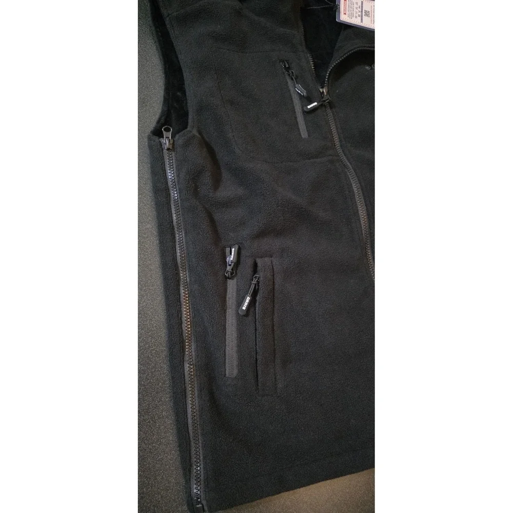 NEW ARRIS Unisex Fleece 7.4V Heated Vest W Battery Pack Adjustable Sizing‎ Black